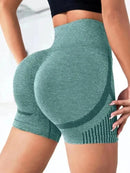 Mulheres yoga shorts de cintura alta