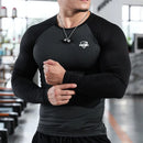 Camisas masculinas de manga comprida musculação