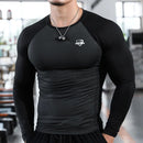 Camisas masculinas de manga comprida musculação