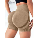 Mulheres yoga shorts de cintura alta