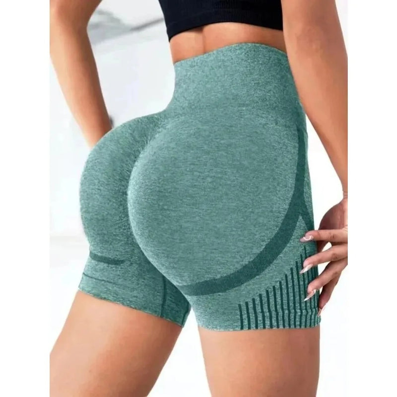 Mulheres yoga shorts de cintura alta