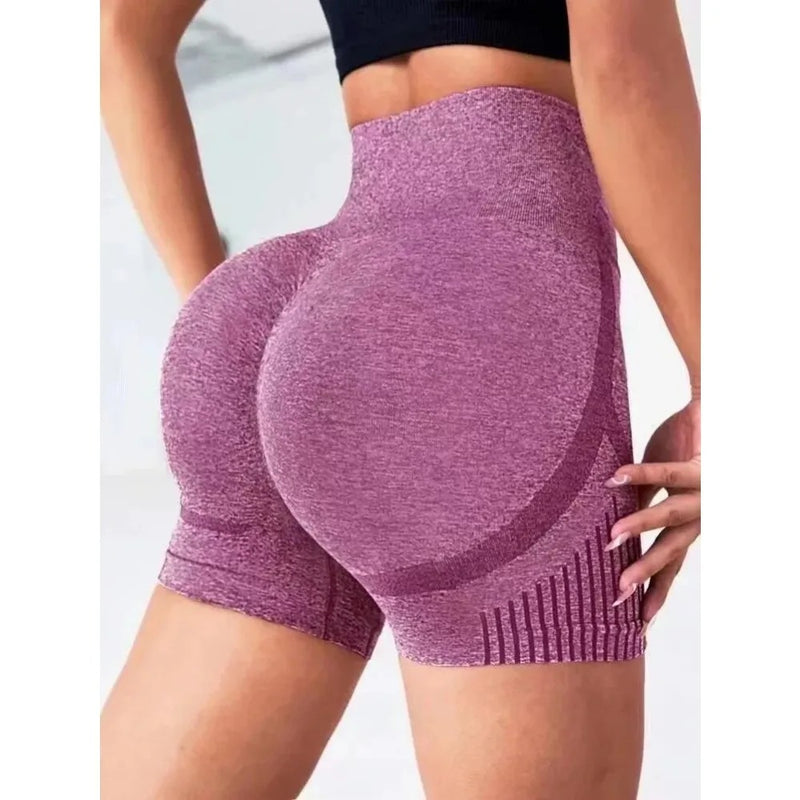 Mulheres yoga shorts de cintura alta