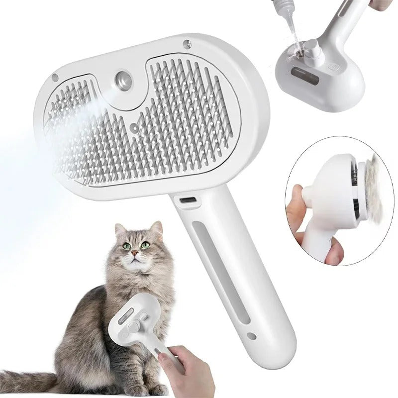Escova elétrica 3 em 1 para cabelo de cachorro e gato