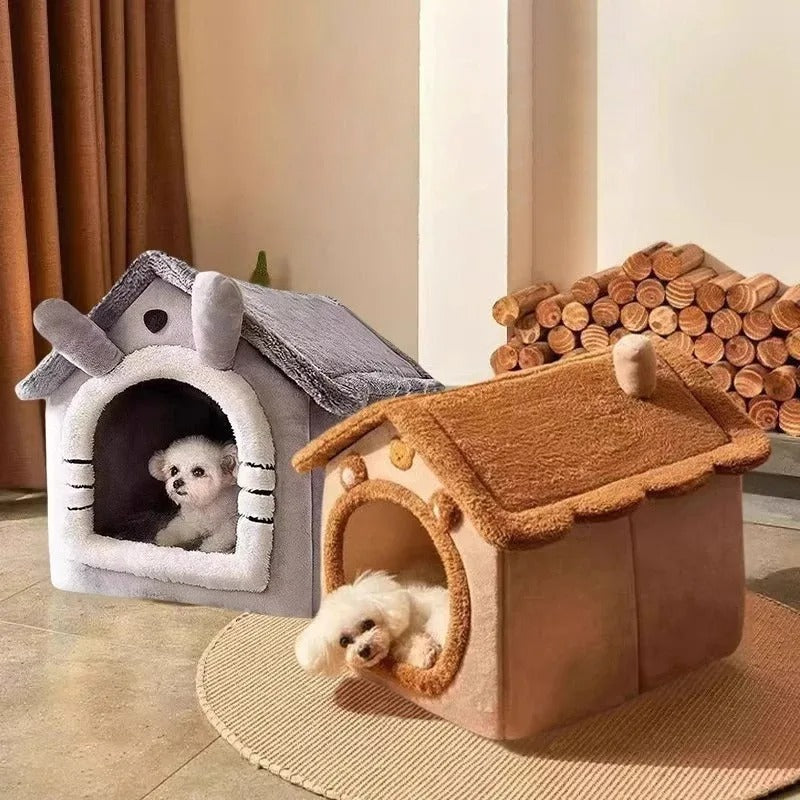 Cama macia para cães gatos,com almofada removível