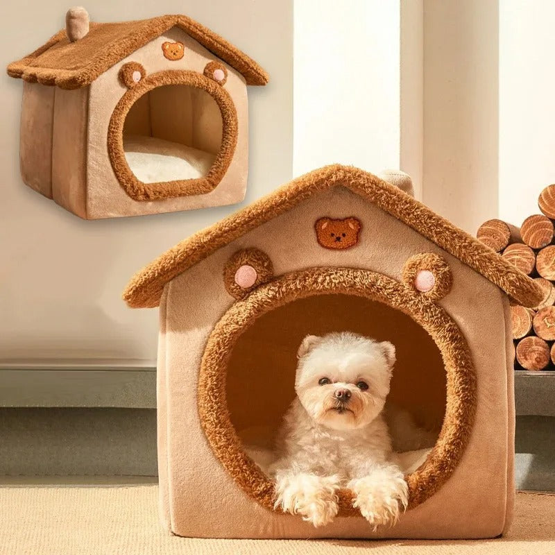 Cama macia para cães gatos,com almofada removível