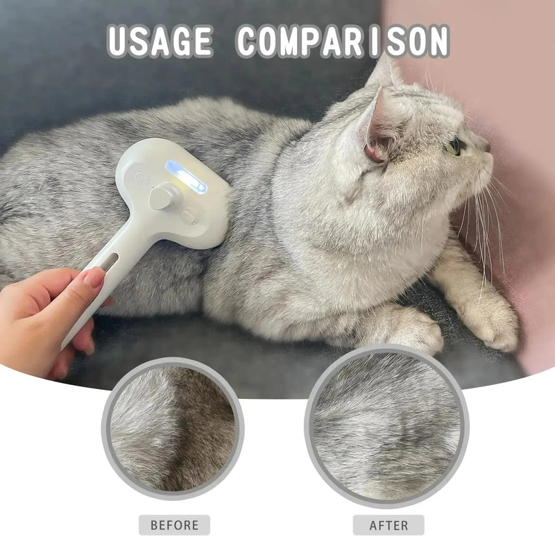 Escova elétrica 3 em 1 para cabelo de cachorro e gato