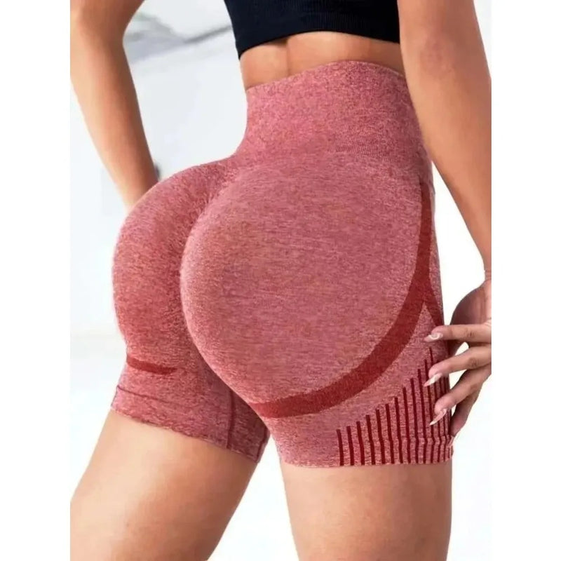 Mulheres yoga shorts de cintura alta