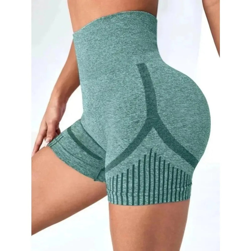 Mulheres yoga shorts de cintura alta