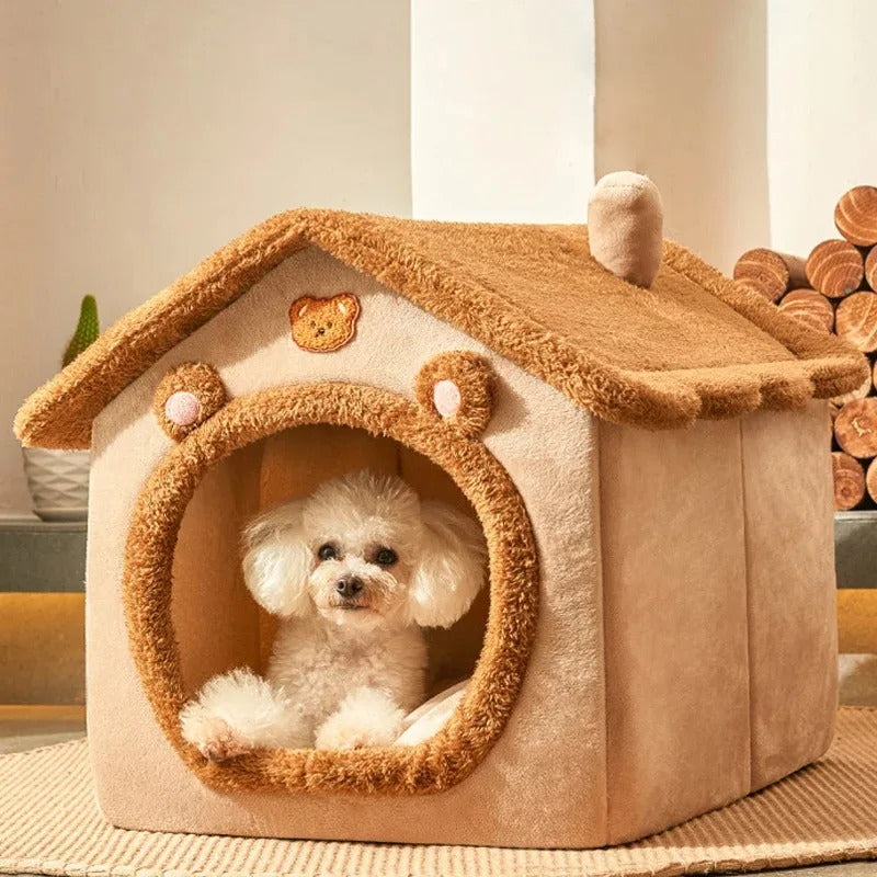 Cama macia para cães gatos,com almofada removível