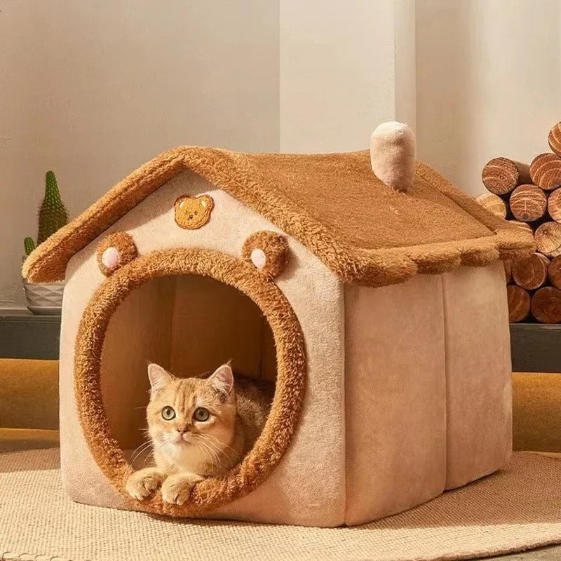 Cama macia para cães gatos,com almofada removível