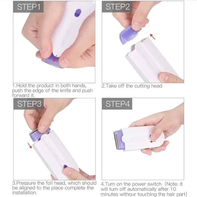 Depilador Recarregável Facial e Corporal para Ambos os Gêneros