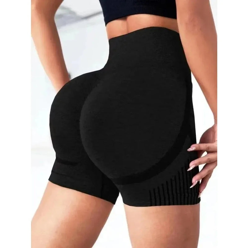Mulheres yoga shorts de cintura alta