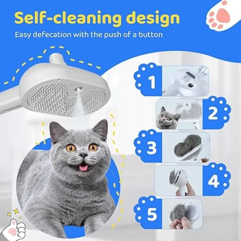Escova elétrica 3 em 1 para cabelo de cachorro e gato