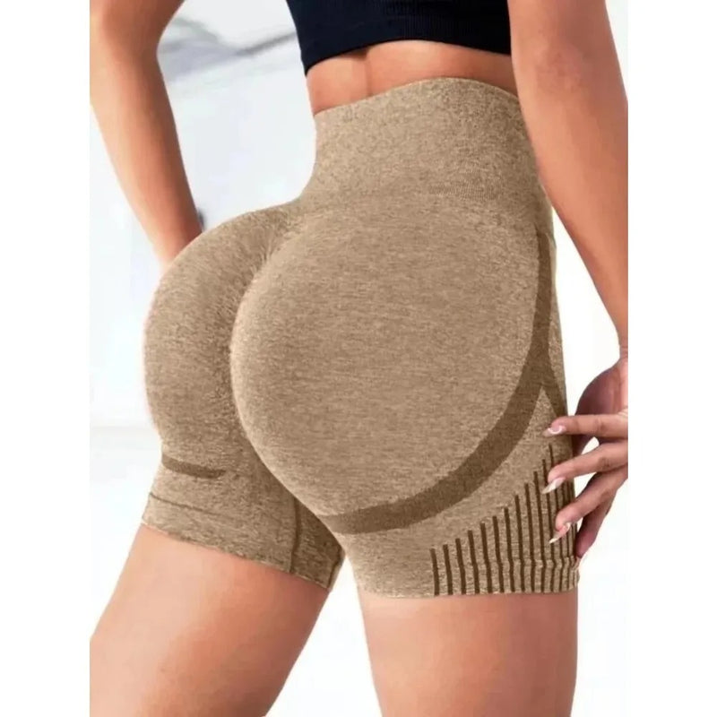 Mulheres yoga shorts de cintura alta