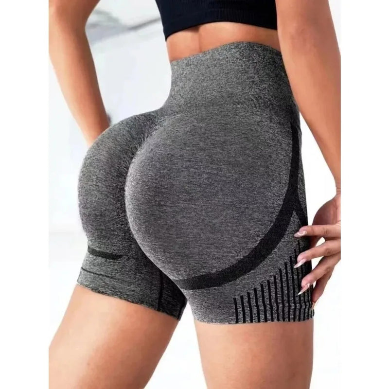 Mulheres yoga shorts de cintura alta