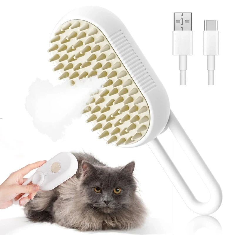 Escova elétrica 3 em 1 para cabelo de cachorro e gato