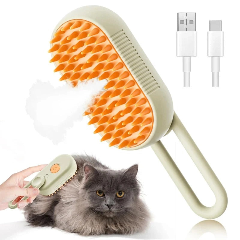 Escova elétrica 3 em 1 para cabelo de cachorro e gato